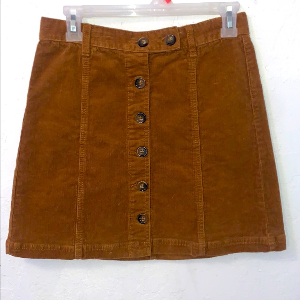A soft corduroy Forever 21 button up skirt